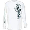 Supernatural Skulls Adult White Long-Sleeved T-Shirt